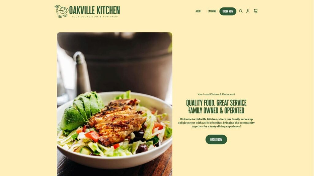 Oakville Kitchen website homepage